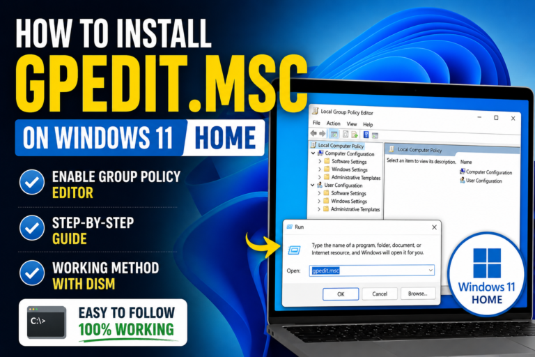 Windows 11 Home GPEDIT installer